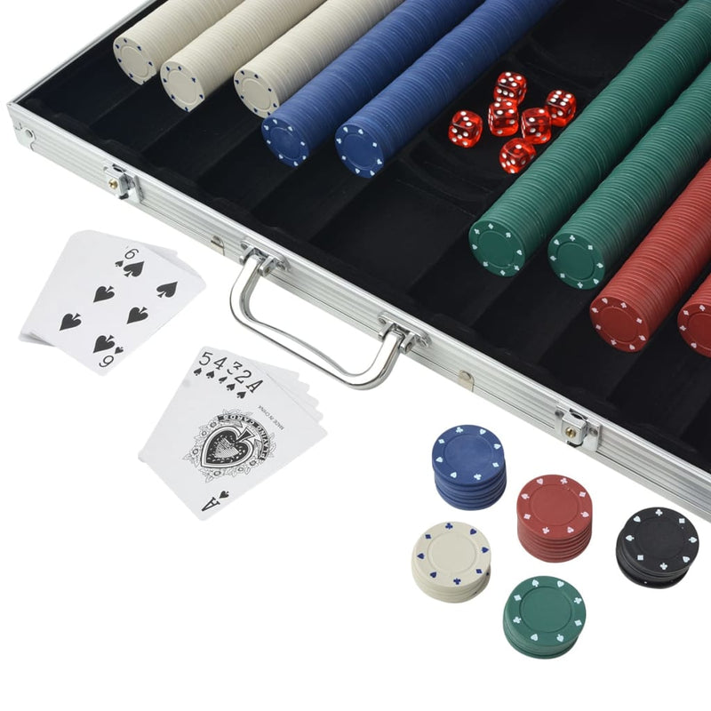 Load image into Gallery viewer, Vidaxl pokerset met 1000 chips aluminium
