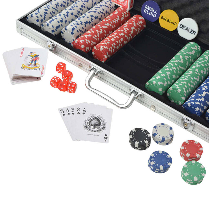 Load image into Gallery viewer, Vidaxl pokerset met 500 chips aluminium
