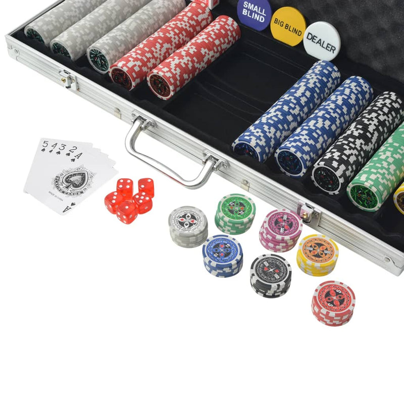 Load image into Gallery viewer, Vidaxl pokerset met 500 chips aluminium
