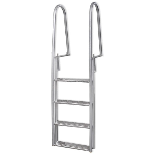 Vidaxl dok zwembadladder met 4 treden aluminium 167 cm