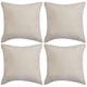 VidaXL Kussenhoezen 4 stuks beige imitatie suède 40x40 cm polyester