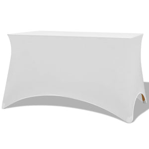 Vidaxl tafelhoes stretch wit 183x76x74 cm 2 st