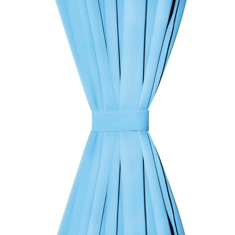 Load image into Gallery viewer, Vidaxl gordijnen met metalen ringen verduisterend 135x175 turquoise 2 st
