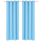Vidaxl gordijnen met metalen ringen verduisterend 135x245 turquoise 2 st