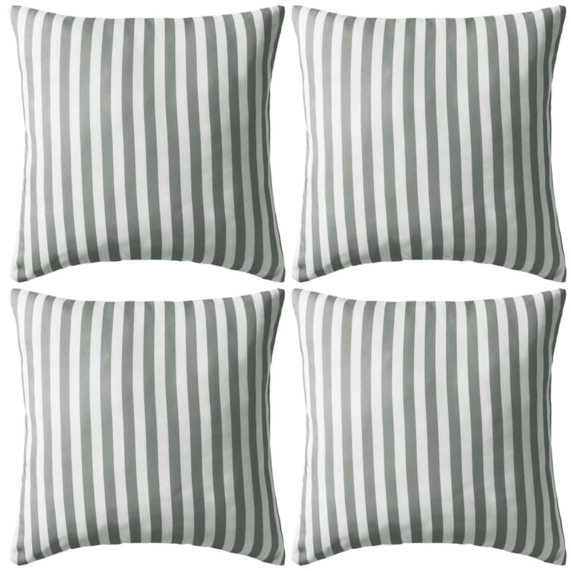 Load image into Gallery viewer, Vidaxl buitenkussens 45x45 cm gestreept grijs 4 st
