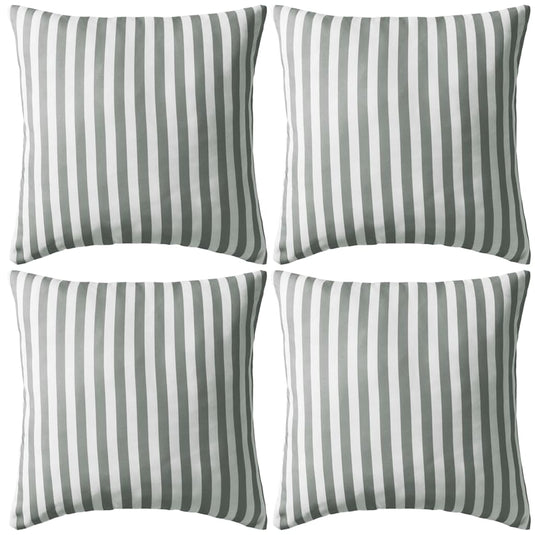 Vidaxl buitenkussens 45x45 cm gestreept grijs 4 st