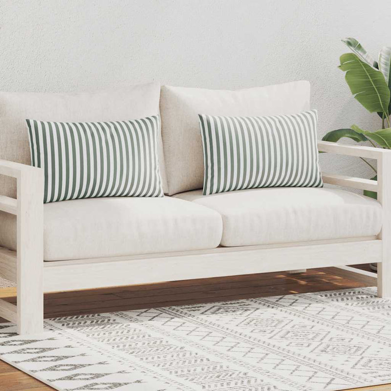 Load image into Gallery viewer, Vidaxl buitenkussens 60x40 cm gestreept grijs 2 st
