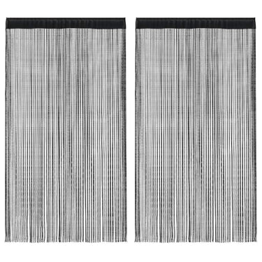 Vidaxl draadgordijnen 2 st 140x250 cm zwart