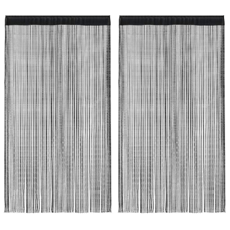 Load image into Gallery viewer, Vidaxl draadgordijnen 2 st 140x250 cm zwart
