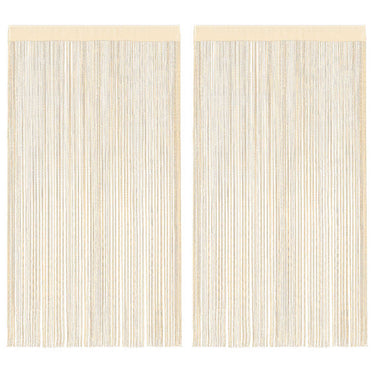 Vidaxl draadgordijnen 100x250 cm crème 2 st