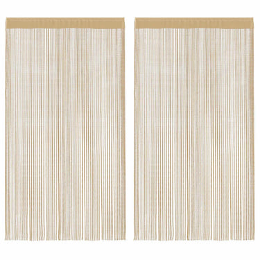 Vidaxl draadgordijnen 100x250 cm beige 2 st