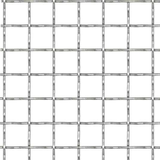 Vidaxl draadhek geweven gaas 50x50 cm 21x21x2,5 mm roestvrij staal