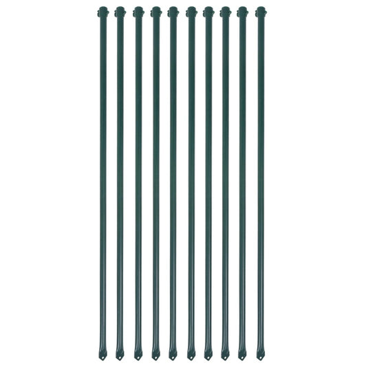 Vidaxl tuinpalen 1 m metaal groen 10 st