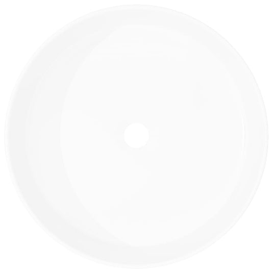 Vidaxl wastafel rond wit 40x15 cm keramiek