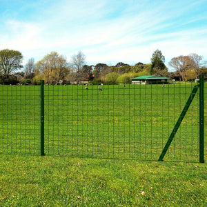 Vidaxl euro hek 10x1,7 m staal groen