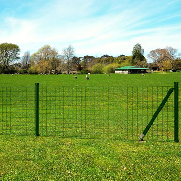 Vidaxl euro hek 10x1,5 m staal groen