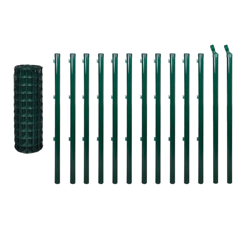 Load image into Gallery viewer, Vidaxl euro hek 25x1 m staal groen
