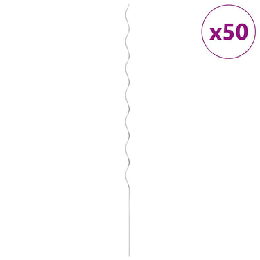 Vidaxl plantenstok spiraal 170 cm gegalvaniseerd staal 50 st