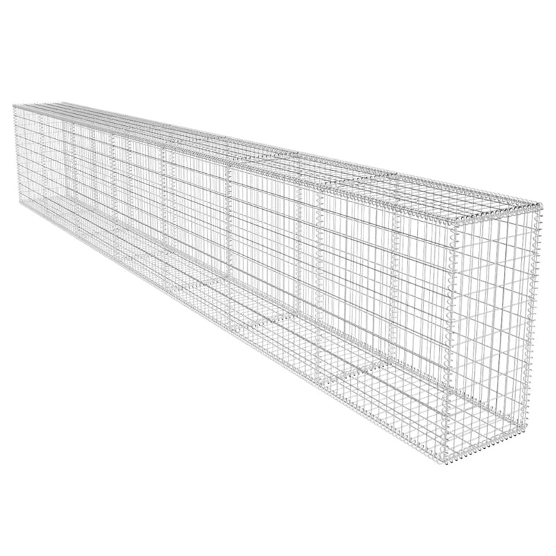 Load image into Gallery viewer, VidaXL Schanskorfmuur met deksel 600x50x100 cm gegalvaniseerd staal
