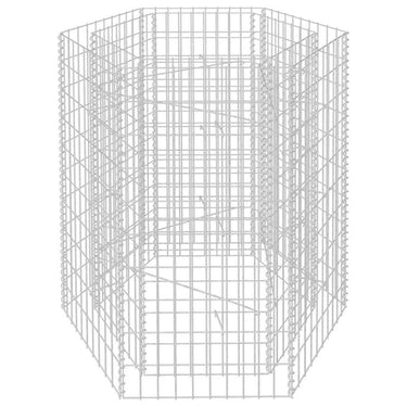 Vidaxl gabion plantenbak verhoogd zeshoekig 100x90x100 cm