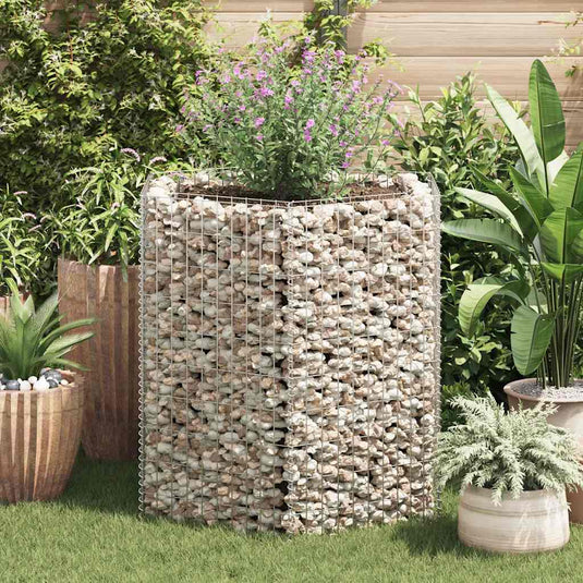Vidaxl gabion plantenbak verhoogd zeshoekig 100x90x100 cm