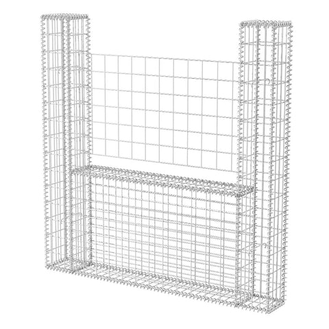 Vidaxl gabion mand u-vormig 160x20x150 cm staal