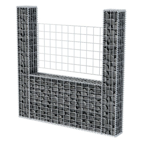 Vidaxl gabion mand u-vormig 160x20x150 cm staal