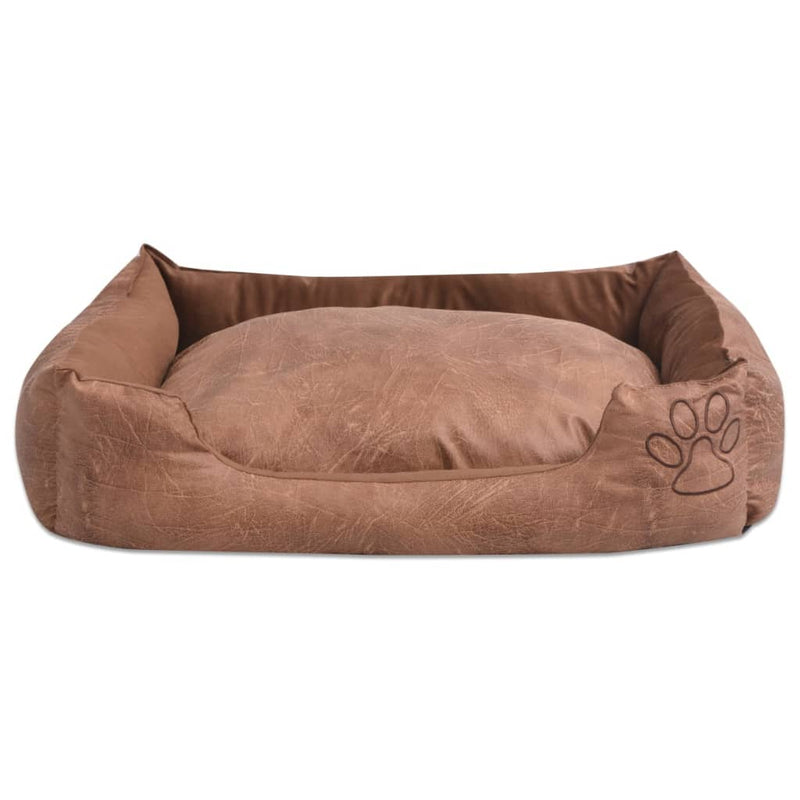 Load image into Gallery viewer, Vidaxl hondenbed kussen pu-kunstleer maat m beige

