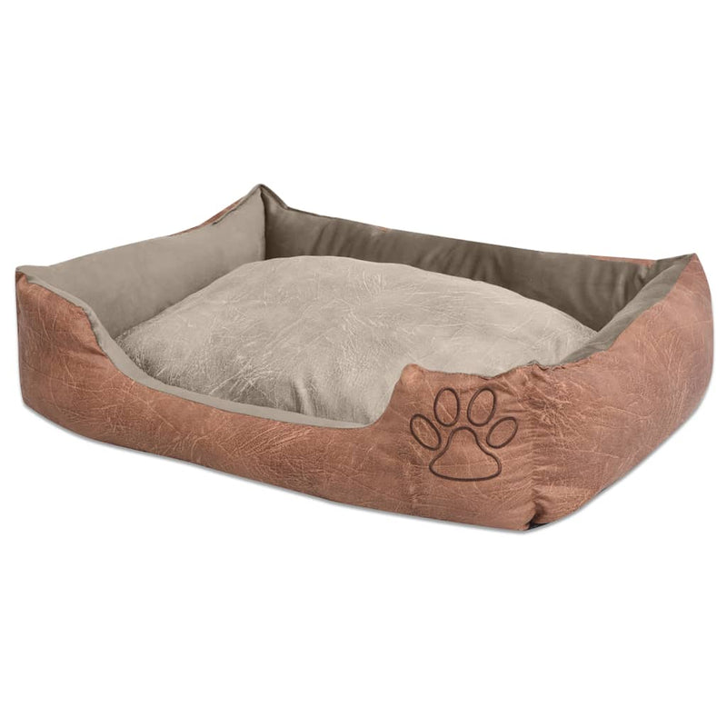 Load image into Gallery viewer, Vidaxl hondenbed kussen pu-kunstleer maat xxl beige
