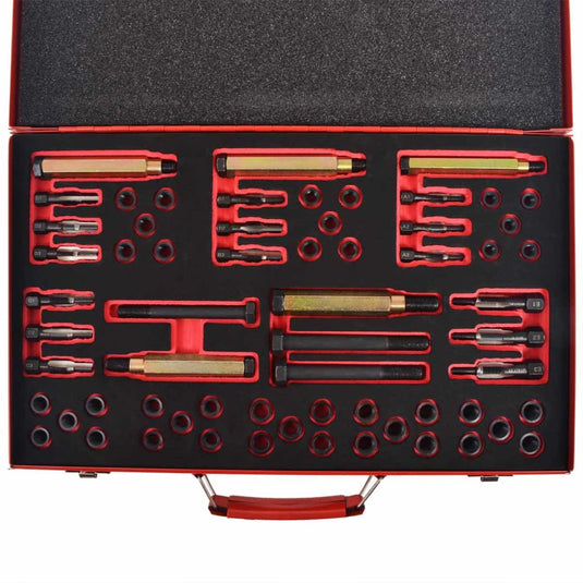 Vidaxl gloeibougie draad reparatie set m8 m9 m10 m12 63-delig