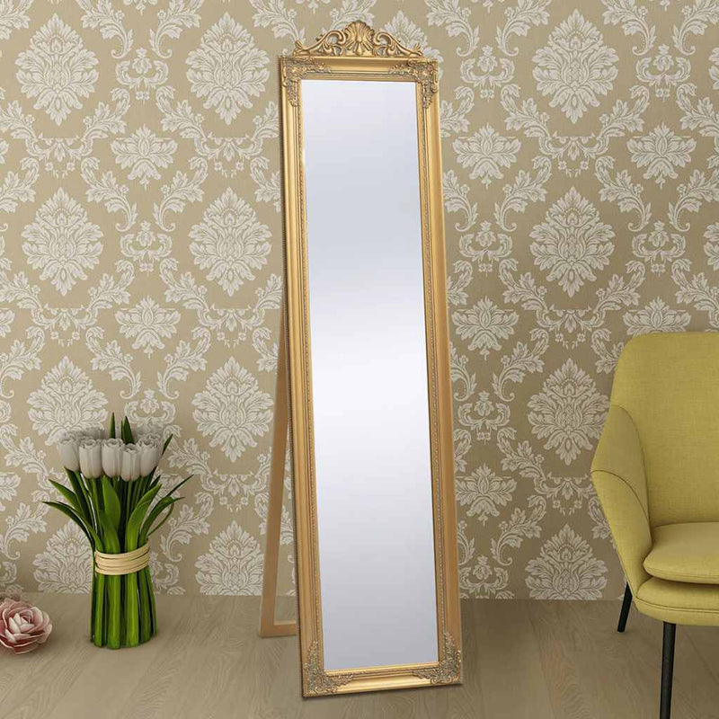 Load image into Gallery viewer, Vidaxl vrijstaande spiegel barok 160x40cm goud
