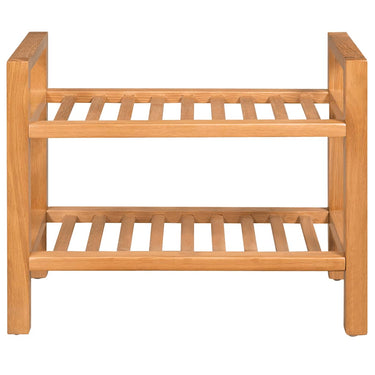 Vidaxl schoenenrek met 2 schappen 50x27x40 cm massief eikenhout