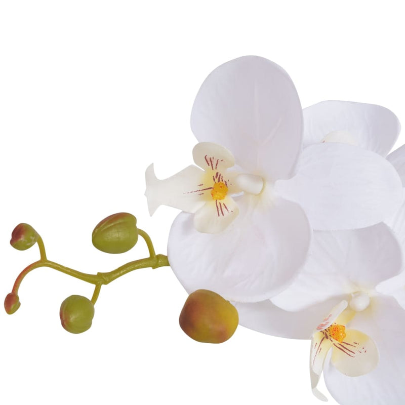 Load image into Gallery viewer, Vidaxl kunstplant met pot orchidee 75 cm wit
