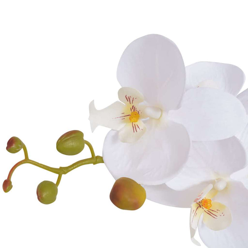Load image into Gallery viewer, Vidaxl kunstplant met pot orchidee 75 cm wit
