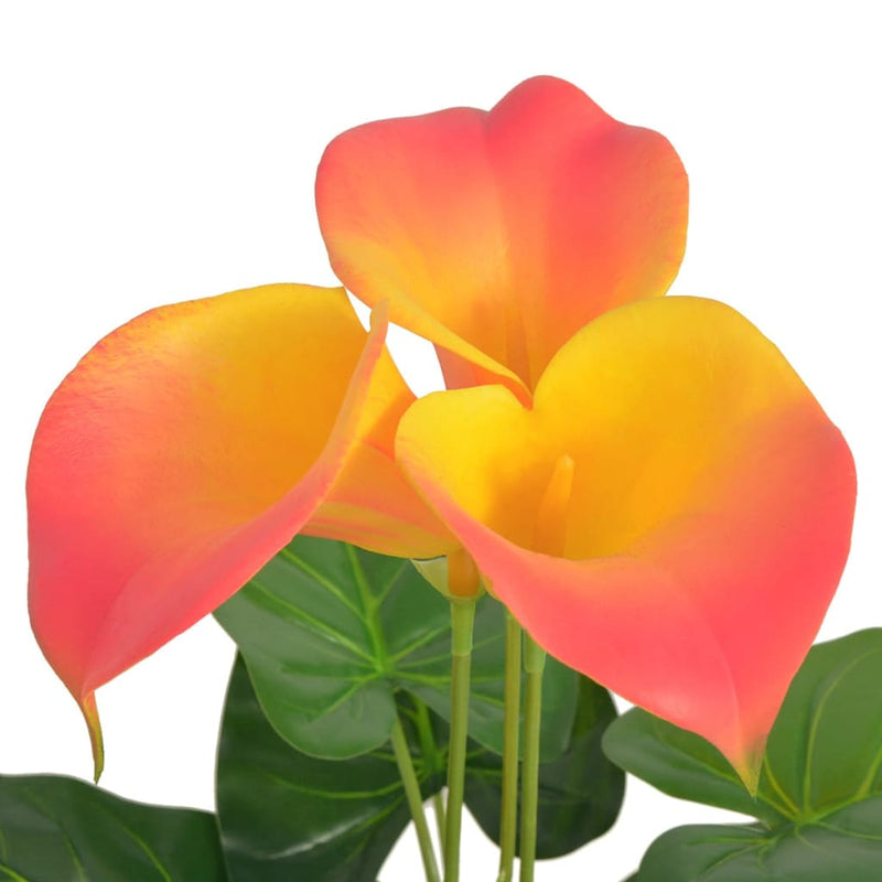 Load image into Gallery viewer, Vidaxl kunst calla lelie plant met pot 45 cm rood en geel
