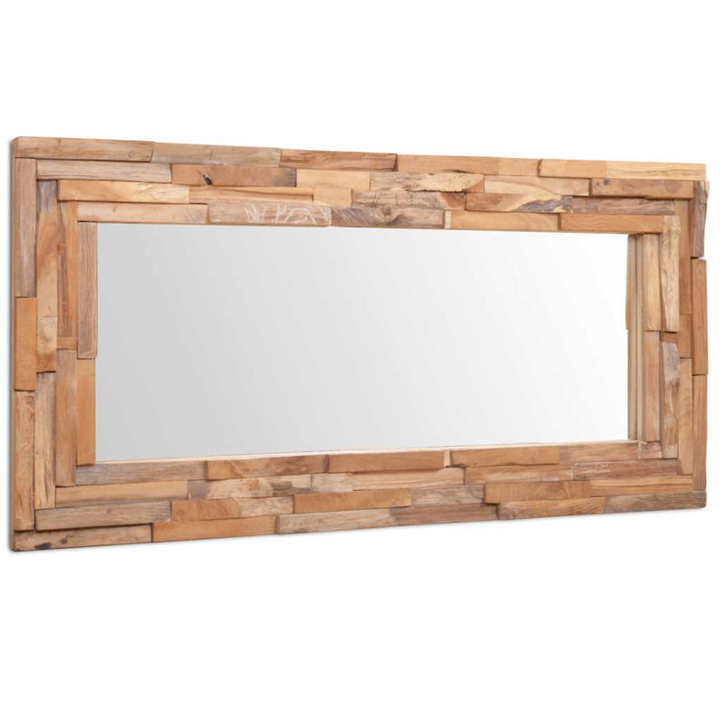 Load image into Gallery viewer, Vidaxl decoratieve spiegel rechthoekig 120x60 cm teakhout
