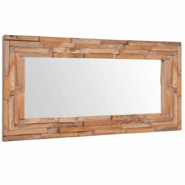 Vidaxl decoratieve spiegel rechthoekig 120x60 cm teakhout