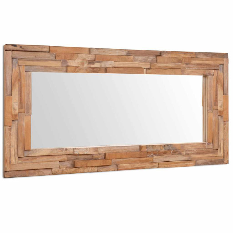 Load image into Gallery viewer, Vidaxl decoratieve spiegel rechthoekig 120x60 cm teakhout
