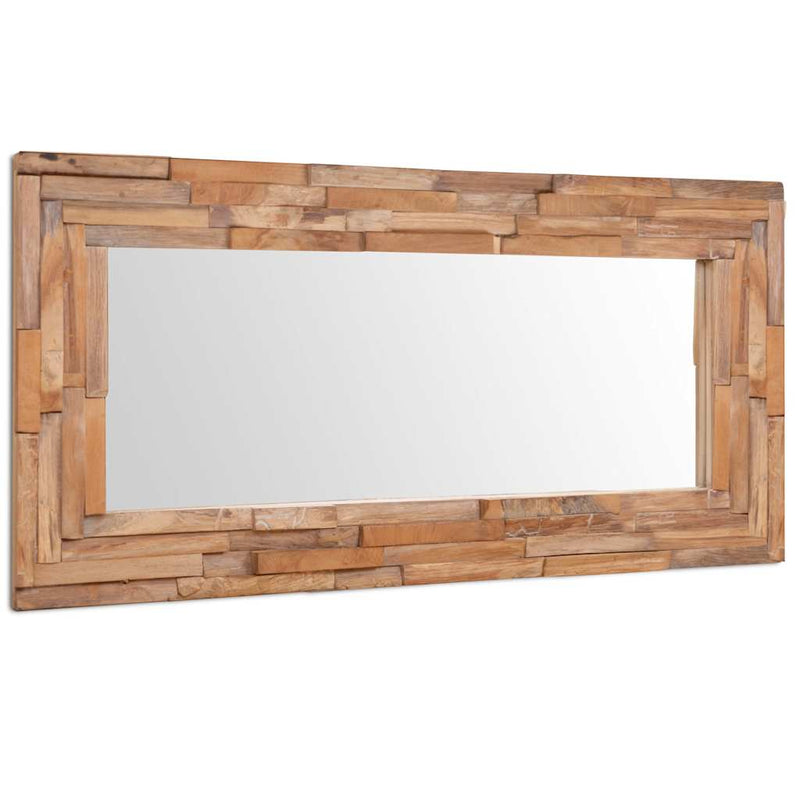 Load image into Gallery viewer, Vidaxl decoratieve spiegel rechthoekig 120x60 cm teakhout
