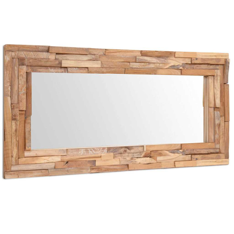 Load image into Gallery viewer, Vidaxl decoratieve spiegel rechthoekig 120x60 cm teakhout
