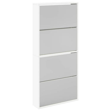 Vidaxl schoenenkast met 4 spiegels 63x17x134 cm wit
