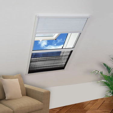 Vidaxl raamhor plissé met verduistering 80x100 cm aluminium
