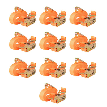 Vidaxl spanbanden 0,4 ton 6mx25mm oranje 10 st
