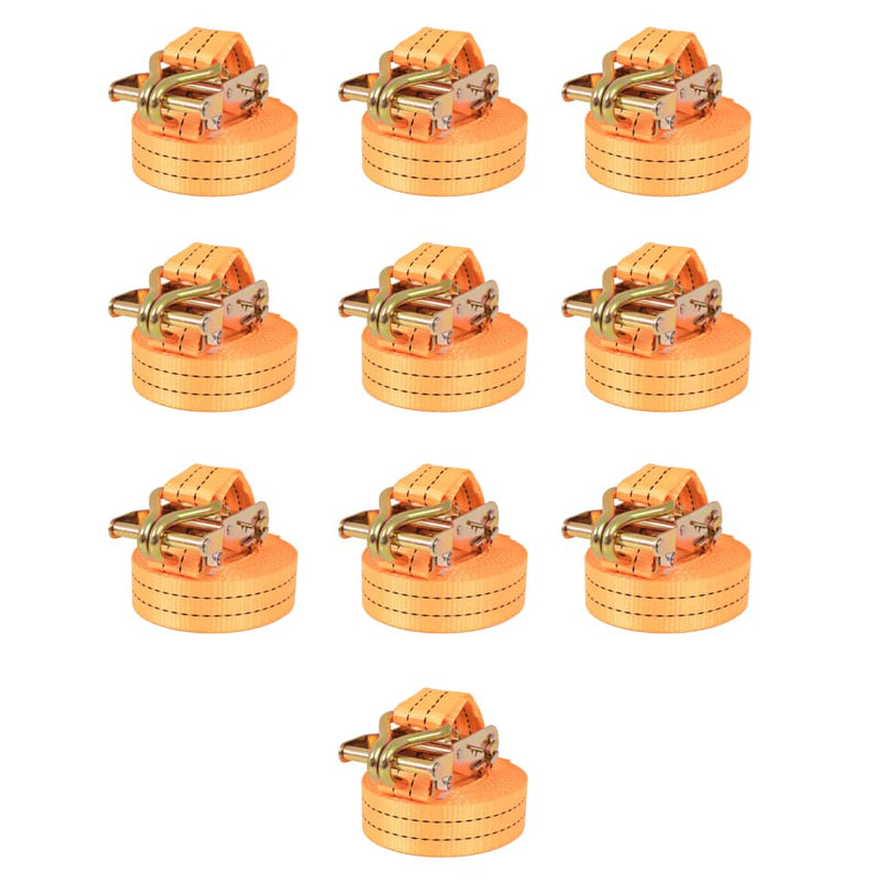 Load image into Gallery viewer, Vidaxl spanbanden 1 ton 6mx38mm oranje 10 st
