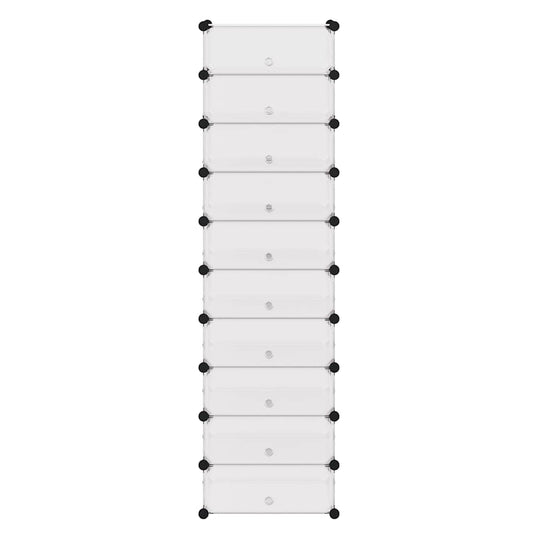 Vidaxl schoenenkast met 10 ineengrijpende vakken wit