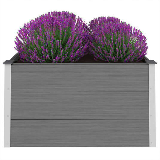 Vidaxl plantenbak verhoogd 100x100x54 cm hkc grijs