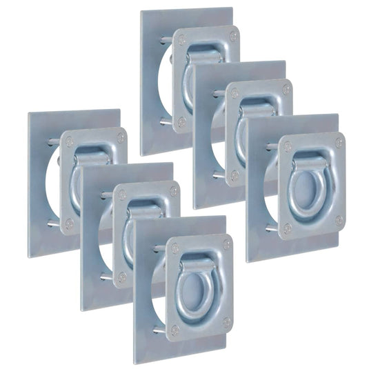 Vidaxl bevestigingsringen voor aanhanger 2000 kg verzinkt staal 6 st