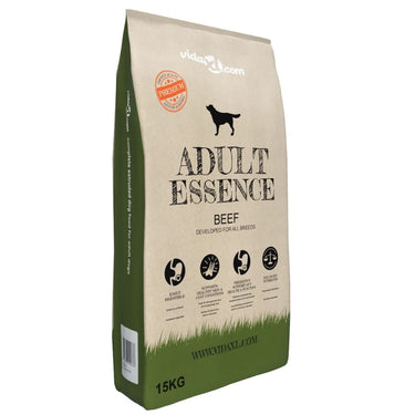Vidaxl premium hondenvoer droog adult essence beef 15 kg
