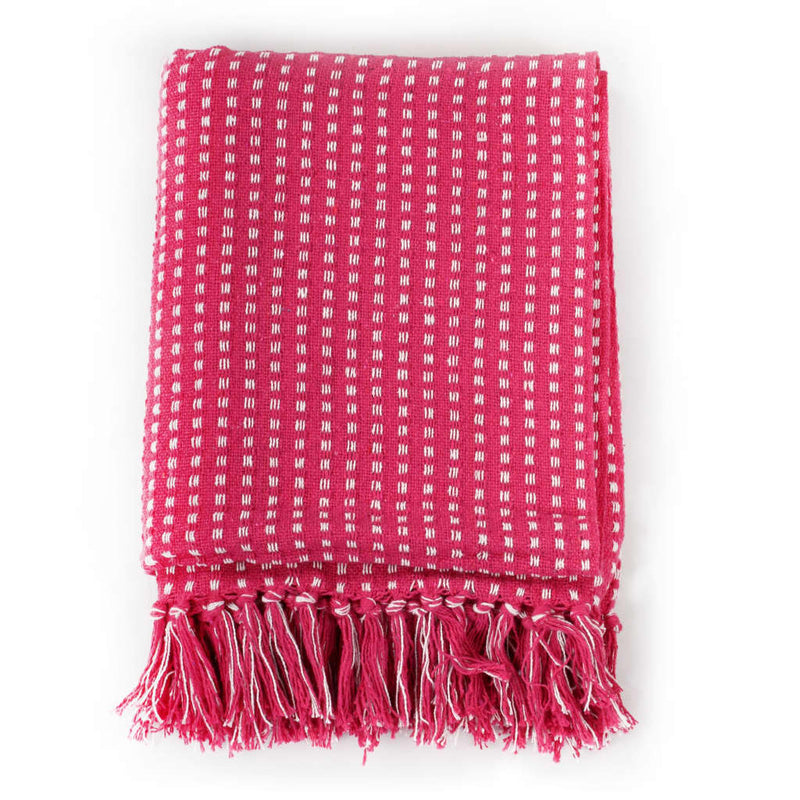 Load image into Gallery viewer, Vidaxl plaid vierkanten 220x250 cm katoen roze
