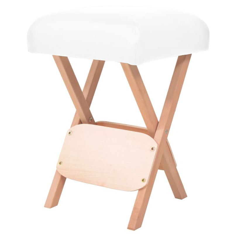 Load image into Gallery viewer, Vidaxl massagekruk met 12 cm dikke zitting inklapbaar wit
